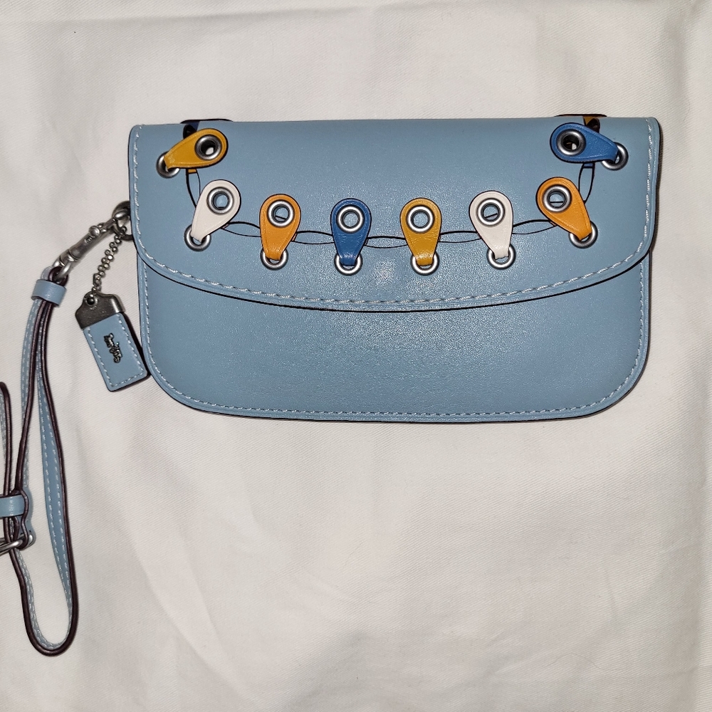 Coach 1941 | Link Steel Blue Clutch